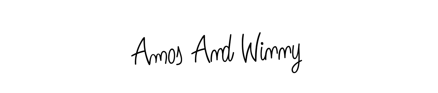 How to make Amos And Winny signature? Angelique-Rose-font-FFP is a professional autograph style. Create handwritten signature for Amos And Winny name. Amos And Winny signature style 5 images and pictures png