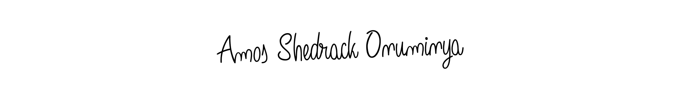 How to make Amos Shedrack Onuminya name signature. Use Angelique-Rose-font-FFP style for creating short signs online. This is the latest handwritten sign. Amos Shedrack Onuminya signature style 5 images and pictures png