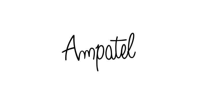 Use a signature maker to create a handwritten signature online. With this signature software, you can design (Angelique-Rose-font-FFP) your own signature for name Ampatel. Ampatel signature style 5 images and pictures png