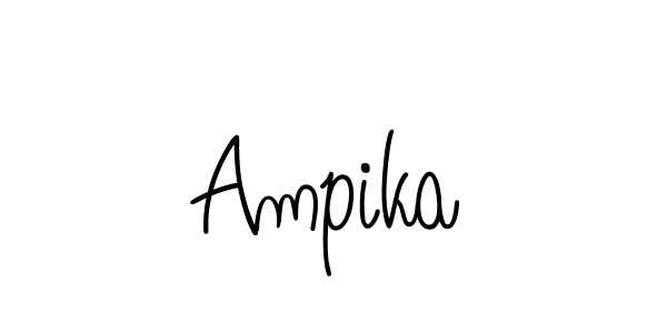 Make a beautiful signature design for name Ampika. With this signature (Angelique-Rose-font-FFP) style, you can create a handwritten signature for free. Ampika signature style 5 images and pictures png