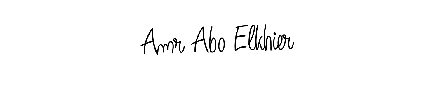 How to make Amr Abo Elkhier name signature. Use Angelique-Rose-font-FFP style for creating short signs online. This is the latest handwritten sign. Amr Abo Elkhier signature style 5 images and pictures png