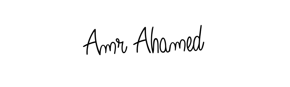 Make a beautiful signature design for name Amr Ahamed. With this signature (Angelique-Rose-font-FFP) style, you can create a handwritten signature for free. Amr Ahamed signature style 5 images and pictures png
