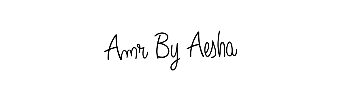 The best way (Angelique-Rose-font-FFP) to make a short signature is to pick only two or three words in your name. The name Amr By Aesha include a total of six letters. For converting this name. Amr By Aesha signature style 5 images and pictures png