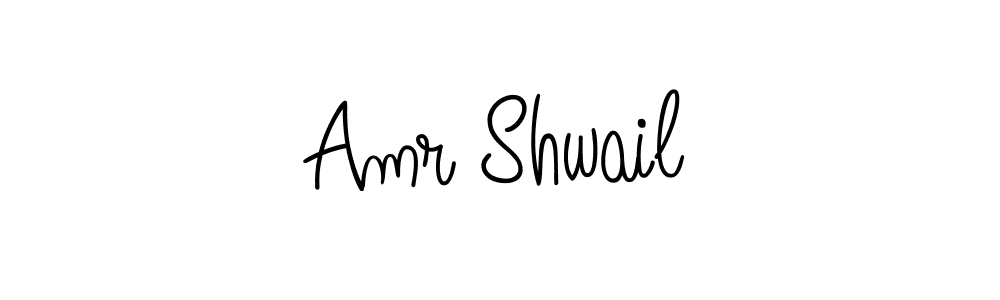 The best way (Angelique-Rose-font-FFP) to make a short signature is to pick only two or three words in your name. The name Amr Shwail include a total of six letters. For converting this name. Amr Shwail signature style 5 images and pictures png