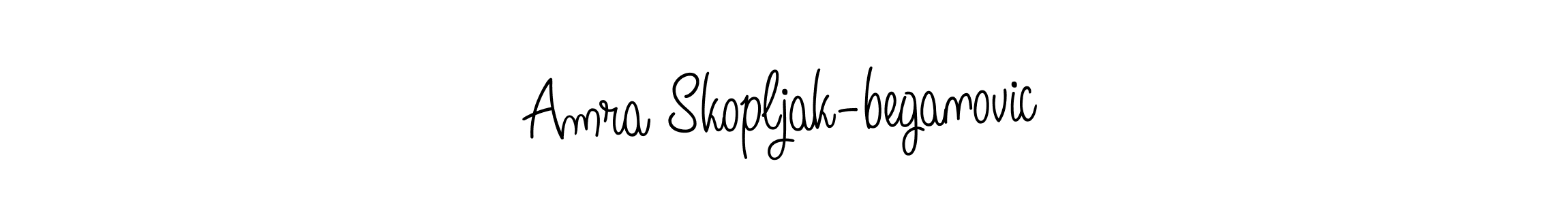 Use a signature maker to create a handwritten signature online. With this signature software, you can design (Angelique-Rose-font-FFP) your own signature for name Amra Skopljak-beganovic. Amra Skopljak-beganovic signature style 5 images and pictures png