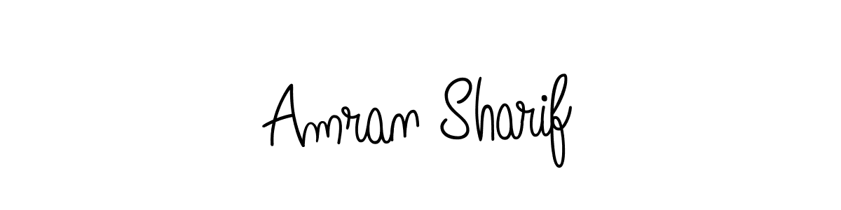 Use a signature maker to create a handwritten signature online. With this signature software, you can design (Angelique-Rose-font-FFP) your own signature for name Amran Sharif. Amran Sharif signature style 5 images and pictures png