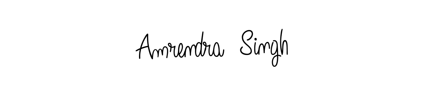 The best way (Angelique-Rose-font-FFP) to make a short signature is to pick only two or three words in your name. The name Amrendra  Singh include a total of six letters. For converting this name. Amrendra  Singh signature style 5 images and pictures png
