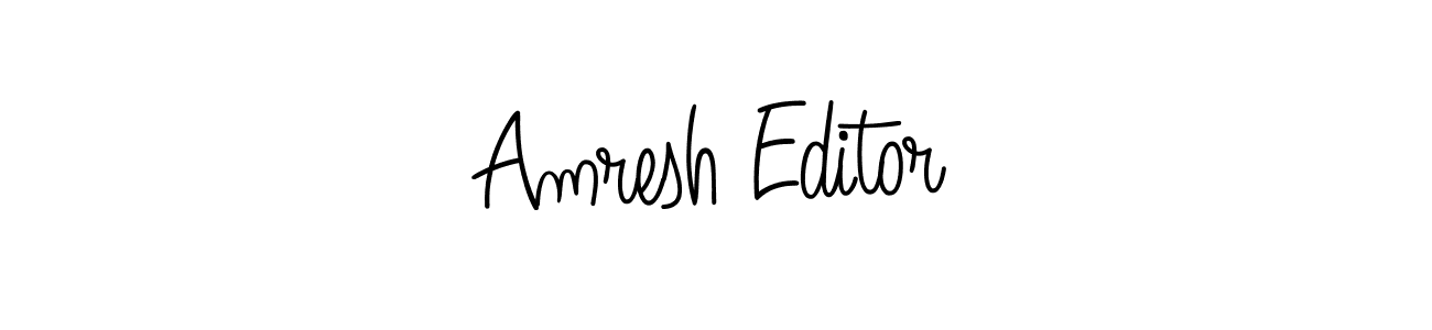 Amresh Editor stylish signature style. Best Handwritten Sign (Angelique-Rose-font-FFP) for my name. Handwritten Signature Collection Ideas for my name Amresh Editor. Amresh Editor signature style 5 images and pictures png