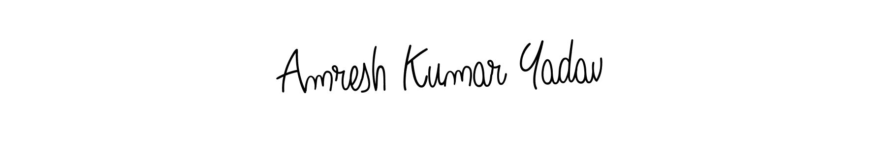 The best way (Angelique-Rose-font-FFP) to make a short signature is to pick only two or three words in your name. The name Amresh Kumar Yadav include a total of six letters. For converting this name. Amresh Kumar Yadav signature style 5 images and pictures png