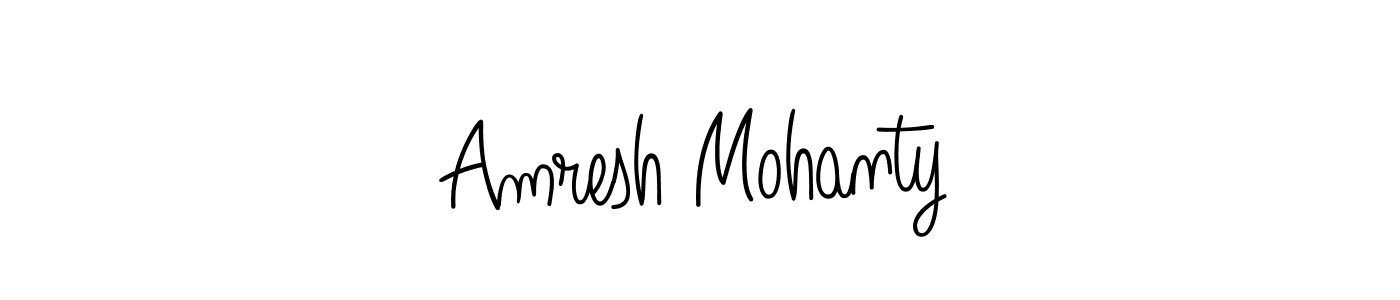 Make a beautiful signature design for name Amresh Mohanty. With this signature (Angelique-Rose-font-FFP) style, you can create a handwritten signature for free. Amresh Mohanty signature style 5 images and pictures png