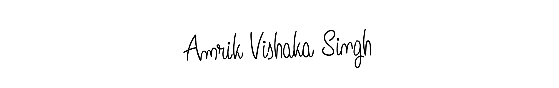 Also You can easily find your signature by using the search form. We will create Amrik Vishaka Singh name handwritten signature images for you free of cost using Angelique-Rose-font-FFP sign style. Amrik Vishaka Singh signature style 5 images and pictures png