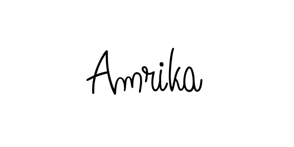 How to make Amrika name signature. Use Angelique-Rose-font-FFP style for creating short signs online. This is the latest handwritten sign. Amrika signature style 5 images and pictures png