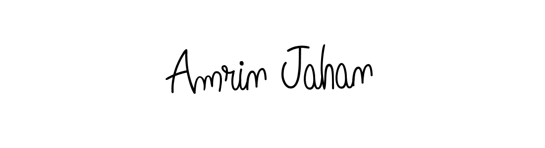 Design your own signature with our free online signature maker. With this signature software, you can create a handwritten (Angelique-Rose-font-FFP) signature for name Amrin Jahan. Amrin Jahan signature style 5 images and pictures png