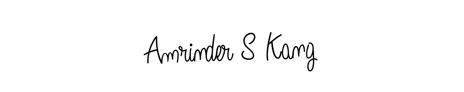 How to make Amrinder S Kang name signature. Use Angelique-Rose-font-FFP style for creating short signs online. This is the latest handwritten sign. Amrinder S Kang signature style 5 images and pictures png