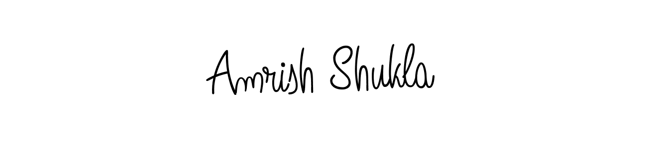 How to make Amrish Shukla name signature. Use Angelique-Rose-font-FFP style for creating short signs online. This is the latest handwritten sign. Amrish Shukla signature style 5 images and pictures png