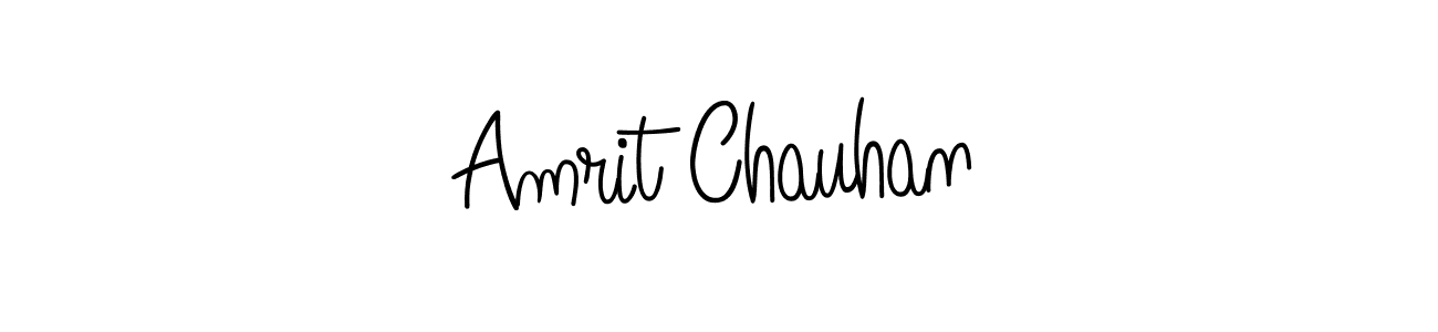 Use a signature maker to create a handwritten signature online. With this signature software, you can design (Angelique-Rose-font-FFP) your own signature for name Amrit Chauhan. Amrit Chauhan signature style 5 images and pictures png