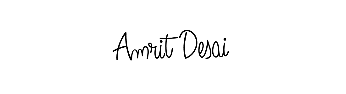 How to make Amrit Desai name signature. Use Angelique-Rose-font-FFP style for creating short signs online. This is the latest handwritten sign. Amrit Desai signature style 5 images and pictures png