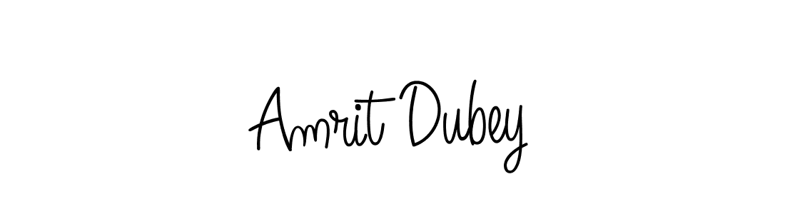 Amrit Dubey stylish signature style. Best Handwritten Sign (Angelique-Rose-font-FFP) for my name. Handwritten Signature Collection Ideas for my name Amrit Dubey. Amrit Dubey signature style 5 images and pictures png
