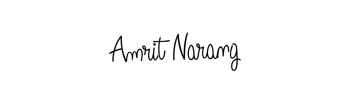 You should practise on your own different ways (Angelique-Rose-font-FFP) to write your name (Amrit Narang) in signature. don't let someone else do it for you. Amrit Narang signature style 5 images and pictures png