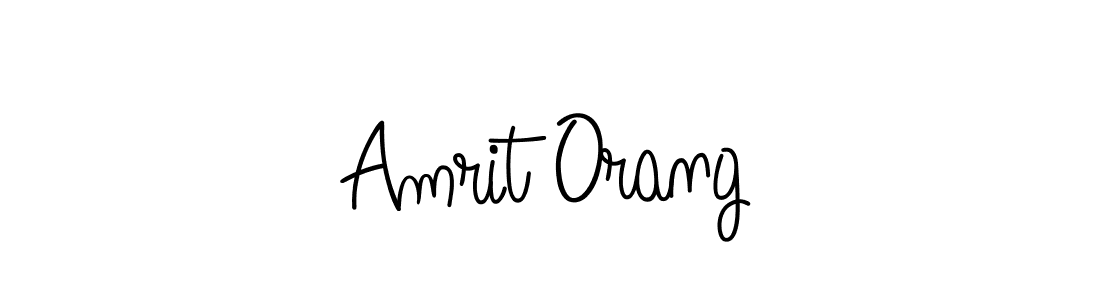 How to make Amrit Orang name signature. Use Angelique-Rose-font-FFP style for creating short signs online. This is the latest handwritten sign. Amrit Orang signature style 5 images and pictures png
