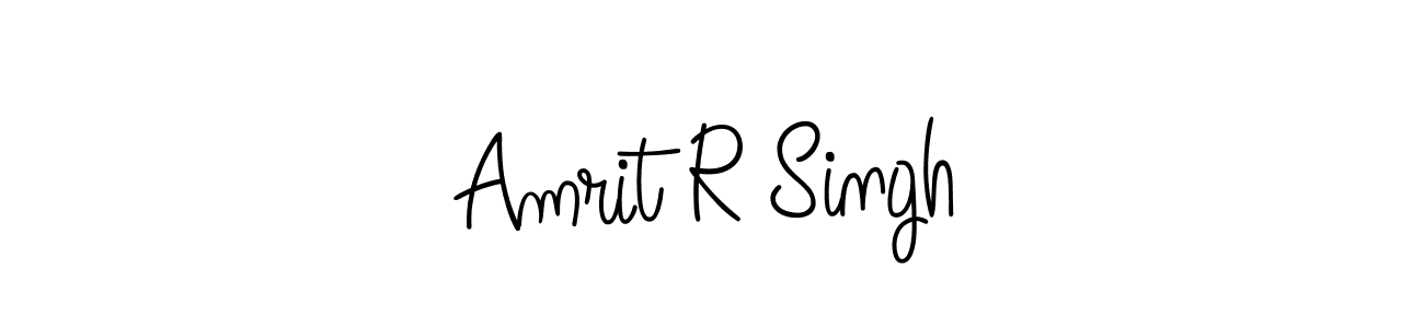 Design your own signature with our free online signature maker. With this signature software, you can create a handwritten (Angelique-Rose-font-FFP) signature for name Amrit R Singh. Amrit R Singh signature style 5 images and pictures png