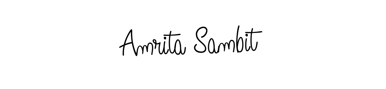 Amrita Sambit stylish signature style. Best Handwritten Sign (Angelique-Rose-font-FFP) for my name. Handwritten Signature Collection Ideas for my name Amrita Sambit. Amrita Sambit signature style 5 images and pictures png