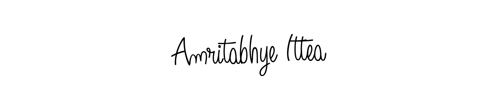 You should practise on your own different ways (Angelique-Rose-font-FFP) to write your name (Amritabhye Ittea) in signature. don't let someone else do it for you. Amritabhye Ittea signature style 5 images and pictures png