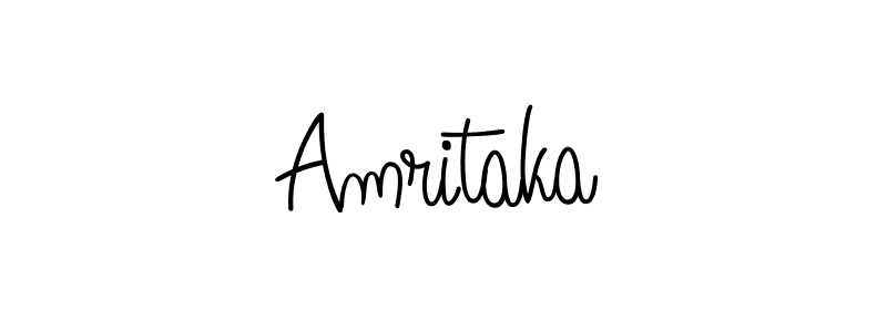 Use a signature maker to create a handwritten signature online. With this signature software, you can design (Angelique-Rose-font-FFP) your own signature for name Amritaka. Amritaka signature style 5 images and pictures png