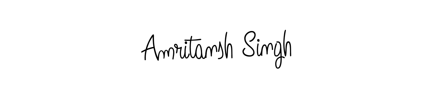 Make a beautiful signature design for name Amritansh Singh. With this signature (Angelique-Rose-font-FFP) style, you can create a handwritten signature for free. Amritansh Singh signature style 5 images and pictures png