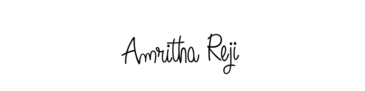 Create a beautiful signature design for name Amritha Reji. With this signature (Angelique-Rose-font-FFP) fonts, you can make a handwritten signature for free. Amritha Reji signature style 5 images and pictures png