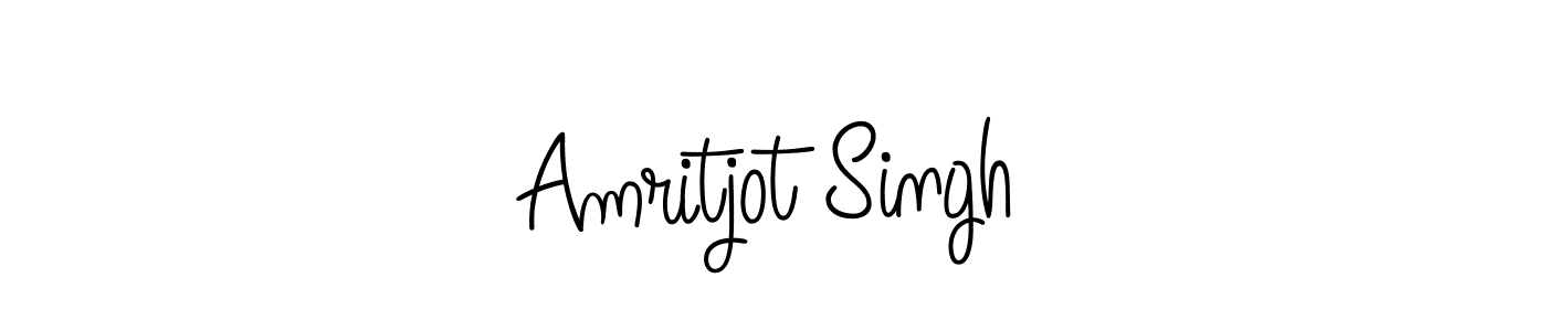 The best way (Angelique-Rose-font-FFP) to make a short signature is to pick only two or three words in your name. The name Amritjot Singh include a total of six letters. For converting this name. Amritjot Singh signature style 5 images and pictures png