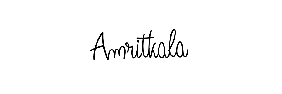 Design your own signature with our free online signature maker. With this signature software, you can create a handwritten (Angelique-Rose-font-FFP) signature for name Amritkala. Amritkala signature style 5 images and pictures png