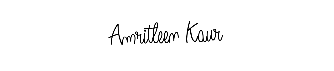 Amritleen Kaur stylish signature style. Best Handwritten Sign (Angelique-Rose-font-FFP) for my name. Handwritten Signature Collection Ideas for my name Amritleen Kaur. Amritleen Kaur signature style 5 images and pictures png