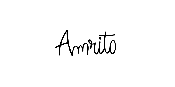 You should practise on your own different ways (Angelique-Rose-font-FFP) to write your name (Amrito) in signature. don't let someone else do it for you. Amrito signature style 5 images and pictures png