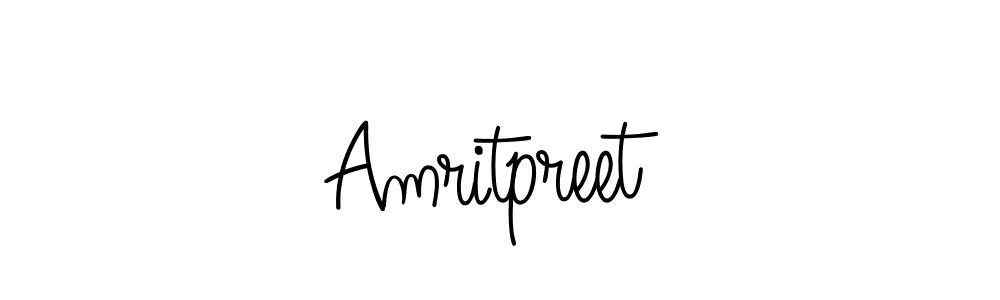Use a signature maker to create a handwritten signature online. With this signature software, you can design (Angelique-Rose-font-FFP) your own signature for name Amritpreet. Amritpreet signature style 5 images and pictures png