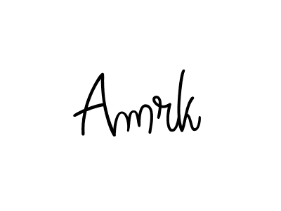 Make a beautiful signature design for name Amrk. With this signature (Angelique-Rose-font-FFP) style, you can create a handwritten signature for free. Amrk signature style 5 images and pictures png