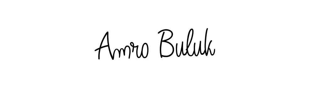 Use a signature maker to create a handwritten signature online. With this signature software, you can design (Angelique-Rose-font-FFP) your own signature for name Amro Buluk. Amro Buluk signature style 5 images and pictures png