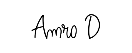 Make a beautiful signature design for name Amro D. With this signature (Angelique-Rose-font-FFP) style, you can create a handwritten signature for free. Amro D signature style 5 images and pictures png