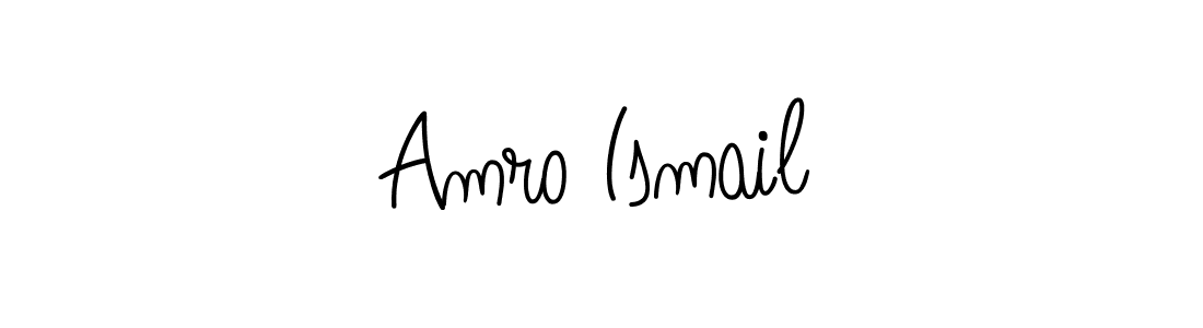 How to make Amro Ismail name signature. Use Angelique-Rose-font-FFP style for creating short signs online. This is the latest handwritten sign. Amro Ismail signature style 5 images and pictures png