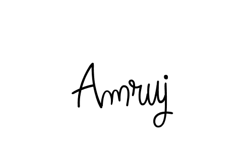 Make a beautiful signature design for name Amruj. With this signature (Angelique-Rose-font-FFP) style, you can create a handwritten signature for free. Amruj signature style 5 images and pictures png