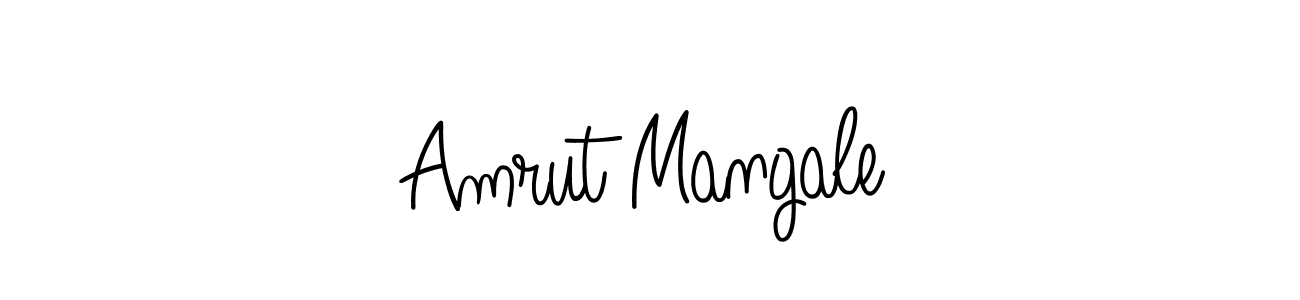 Use a signature maker to create a handwritten signature online. With this signature software, you can design (Angelique-Rose-font-FFP) your own signature for name Amrut Mangale. Amrut Mangale signature style 5 images and pictures png