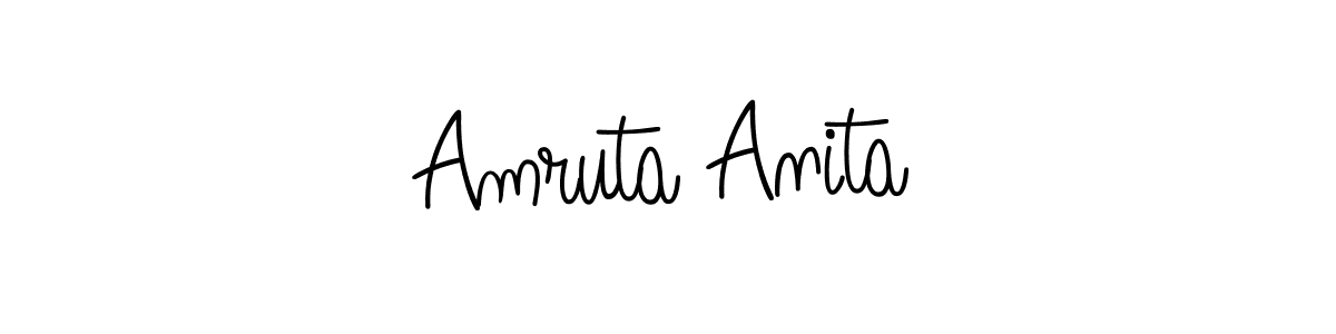 Create a beautiful signature design for name Amruta Anita. With this signature (Angelique-Rose-font-FFP) fonts, you can make a handwritten signature for free. Amruta Anita signature style 5 images and pictures png