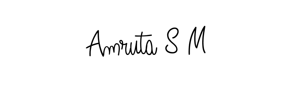 Also we have Amruta S M name is the best signature style. Create professional handwritten signature collection using Angelique-Rose-font-FFP autograph style. Amruta S M signature style 5 images and pictures png