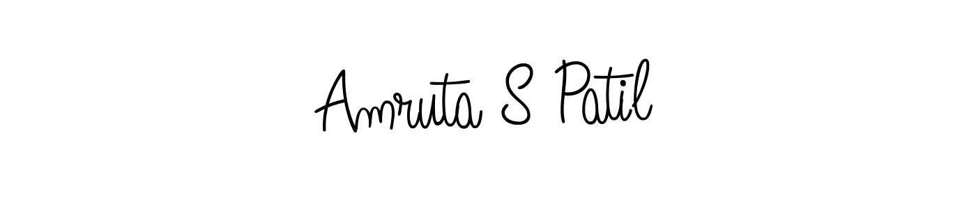 You should practise on your own different ways (Angelique-Rose-font-FFP) to write your name (Amruta S Patil) in signature. don't let someone else do it for you. Amruta S Patil signature style 5 images and pictures png