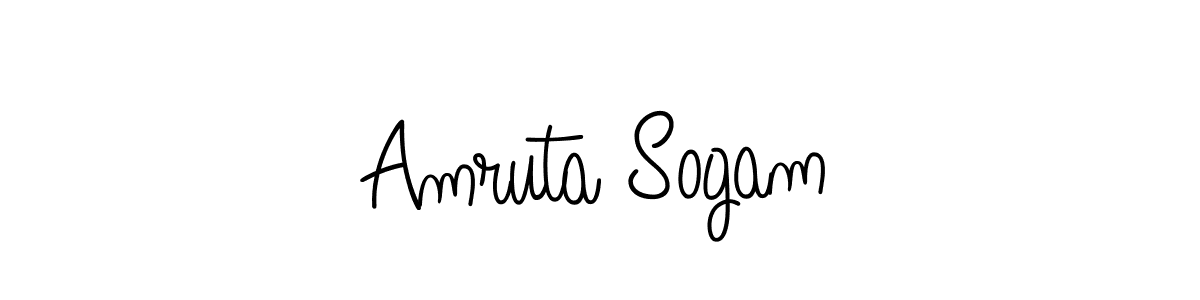 Make a beautiful signature design for name Amruta Sogam. With this signature (Angelique-Rose-font-FFP) style, you can create a handwritten signature for free. Amruta Sogam signature style 5 images and pictures png