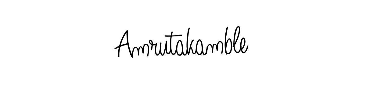 Design your own signature with our free online signature maker. With this signature software, you can create a handwritten (Angelique-Rose-font-FFP) signature for name Amrutakamble. Amrutakamble signature style 5 images and pictures png