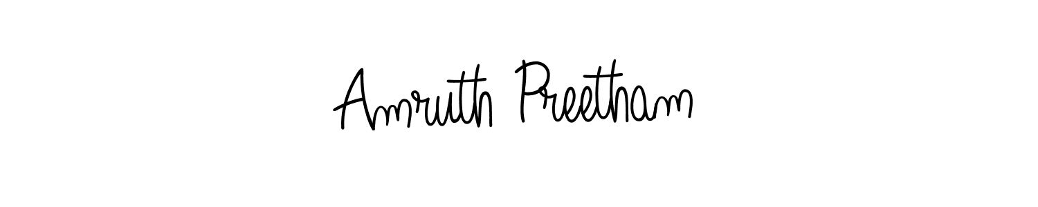 Angelique-Rose-font-FFP is a professional signature style that is perfect for those who want to add a touch of class to their signature. It is also a great choice for those who want to make their signature more unique. Get Amruth Preetham name to fancy signature for free. Amruth Preetham signature style 5 images and pictures png