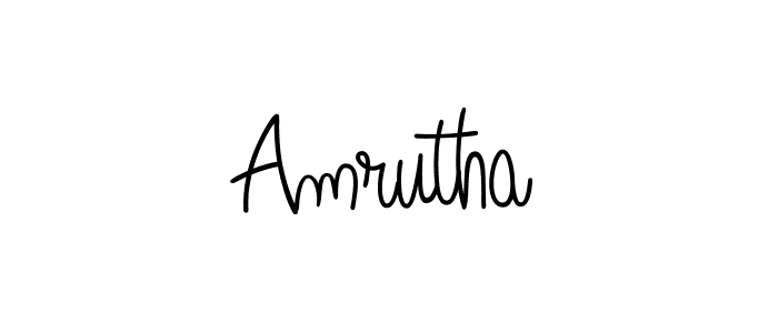 Amrutha stylish signature style. Best Handwritten Sign (Angelique-Rose-font-FFP) for my name. Handwritten Signature Collection Ideas for my name Amrutha. Amrutha signature style 5 images and pictures png