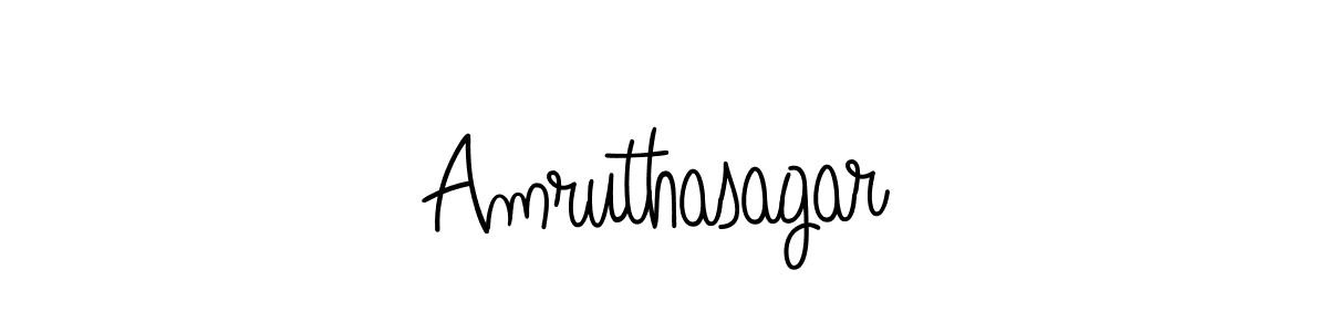 Use a signature maker to create a handwritten signature online. With this signature software, you can design (Angelique-Rose-font-FFP) your own signature for name Amruthasagar. Amruthasagar signature style 5 images and pictures png