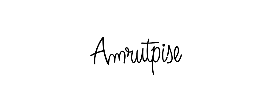 How to make Amrutpise name signature. Use Angelique-Rose-font-FFP style for creating short signs online. This is the latest handwritten sign. Amrutpise signature style 5 images and pictures png